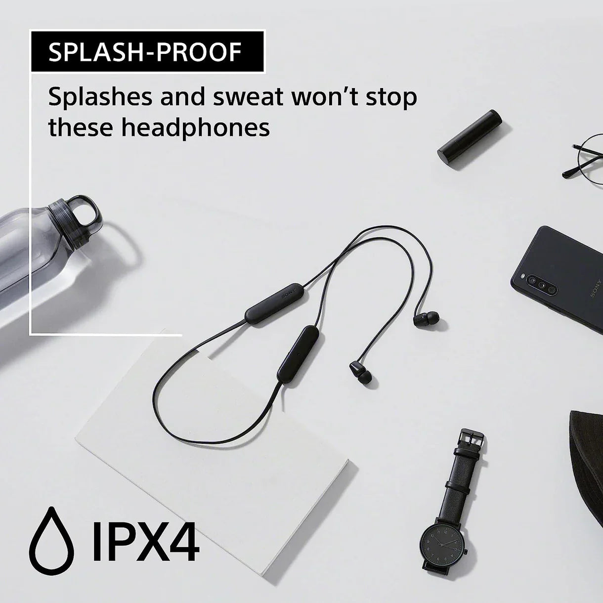 Sony WI-C100 Wireless in-Ear Bluetooth Headphones with Built-in Microphone