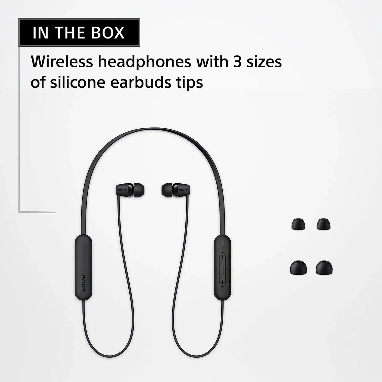 Sony WI-C100 Wireless in-Ear Bluetooth Headphones with Built-in Microphone