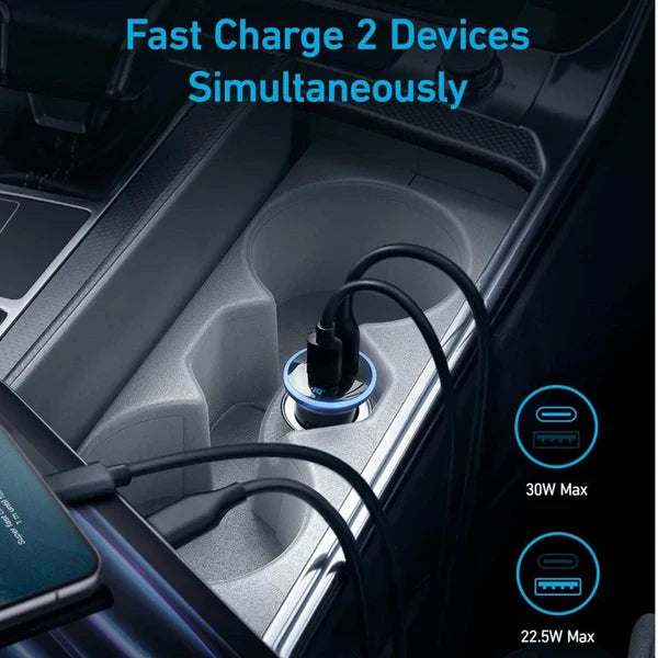 Anker 323 Dual-Port Car Charger 52.5W (A2735H11)