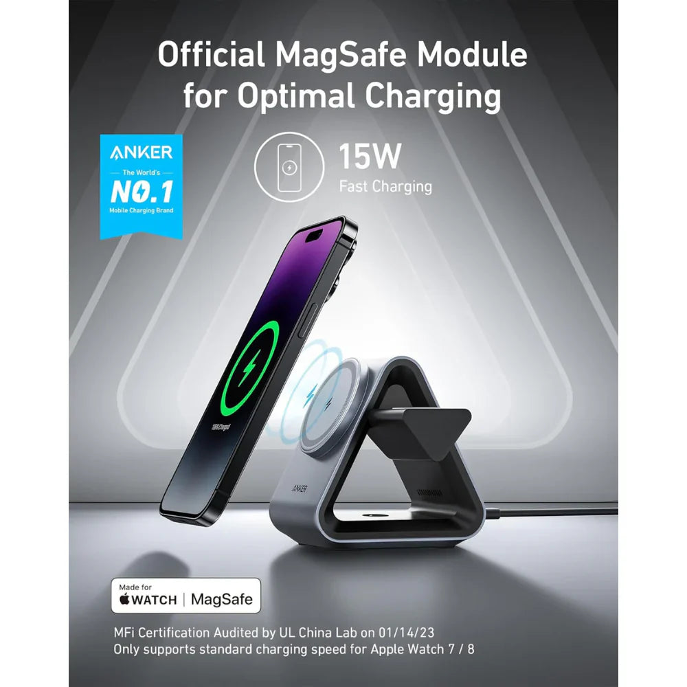 Anker 737 MagGo 3-in-1 15W Charger (Docking Station) - B2599