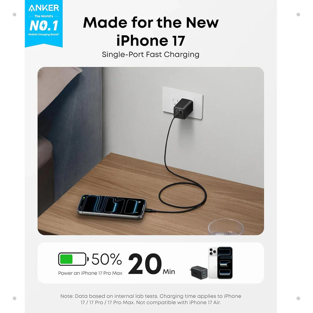 Anker Nano 3 47W USB C Charger (A2039) - UK Plug