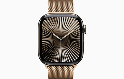 Apple Watch Series 10 42mm Titanium Case Milanese Loop.