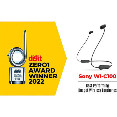 Sony WI-C100 Wireless in-Ear Bluetooth Headphones with Built-in Microphone